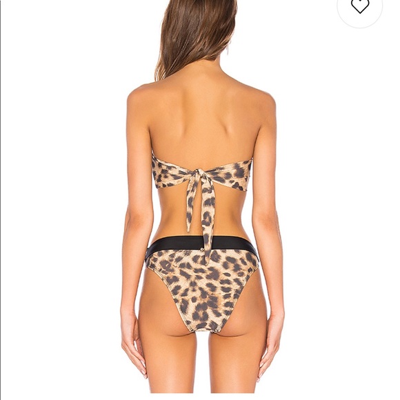 PilyQ Leopard Bandeau Bikini Set - NWT - Small - Picture 4 of 6